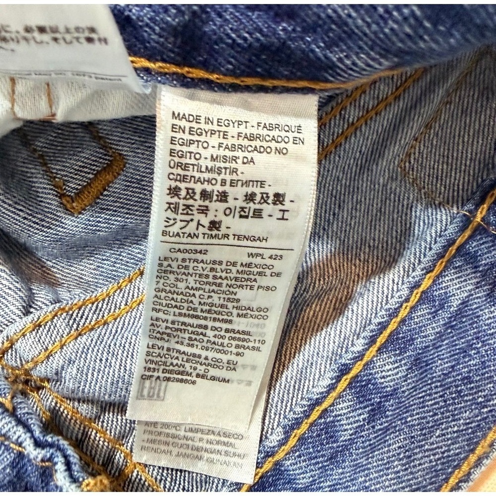 Levis 501 Original Fit Mens Blue Straight Leg Jeans W33 L29 00501-0193 - Picture 11 of 12